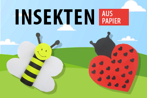 Insekten und Käfern aus Papier basteln